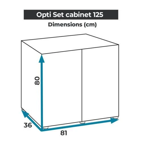 Aquael spintelė optiset 125 balta 80x36x80cm