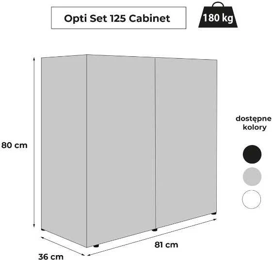 Aquael spintelė optiset 125 pilka 80x36x80cm