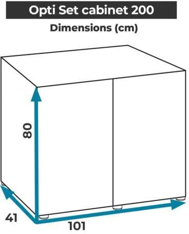 Aquael spintelė optiset 200 pilka 100x40x80cm