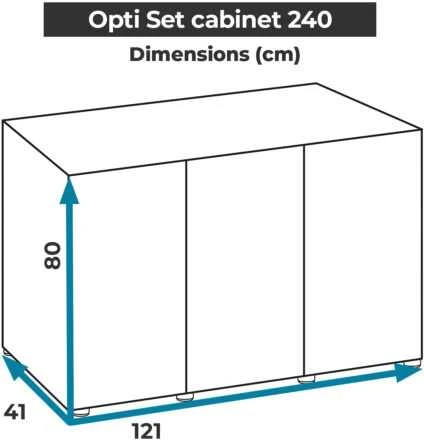 Aquael spintelė Optiset 240 pilka 120x40x80cm