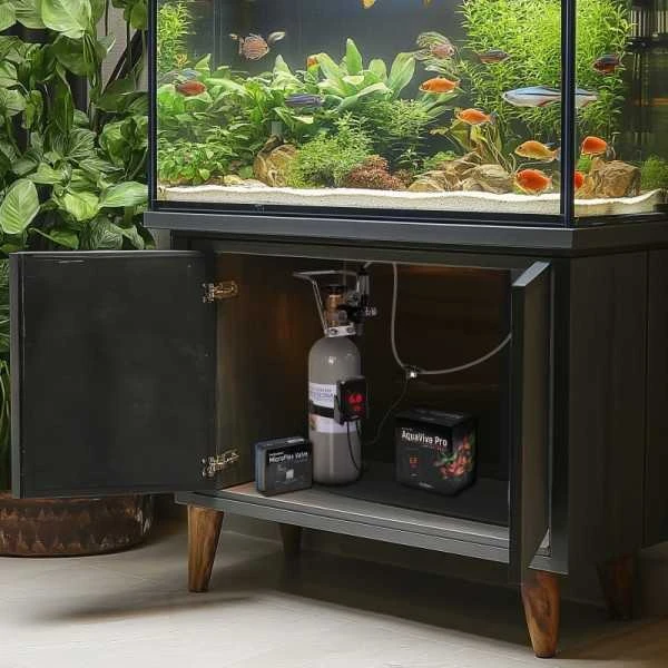 Aquario pH kontrolerio rinkinys CO2 kompriuteris ir elektromagnetas