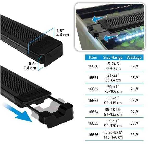 Fluval AquaSky LED 3.0 33W 115-146cm
