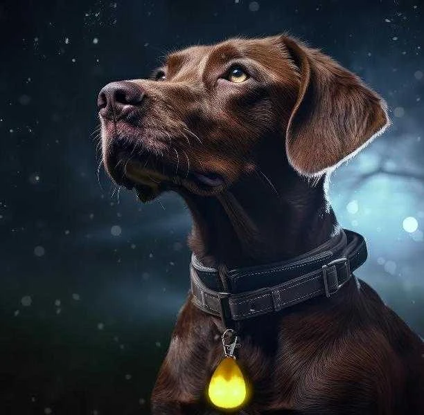 Happet LED šviečiantis pakabukas deimantas oranžinis