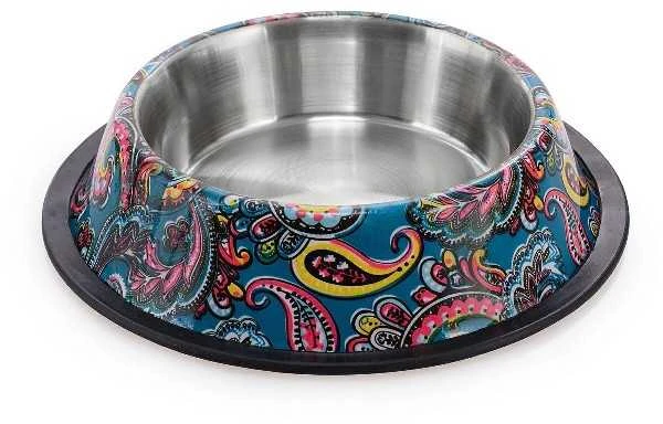 Happet Metalinis dubenėlis 25cm/2,4L (mėlyni raštai)