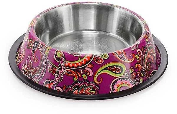 Happet Metalinis dubenėlis 25cm/2,4L (violetiniai raštai)