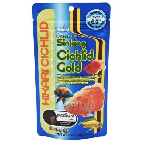 Hikari Cichlid Gold Sinking Medium visavertis pašaras žuvims - 100 g
