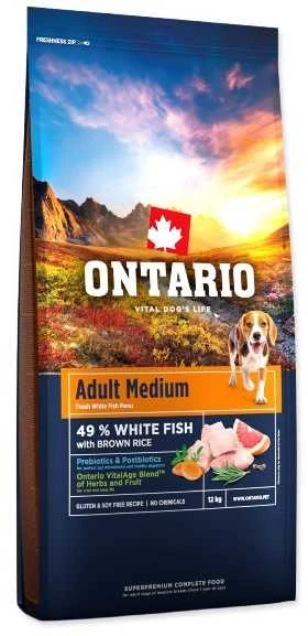 Ontario Adult Medium žuvis & Brown ryžiai 12kg