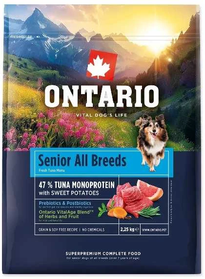 Ontario Senior All Breeds Monoprotein Tunas ir Saldžiosios bulvės 2,25 kg