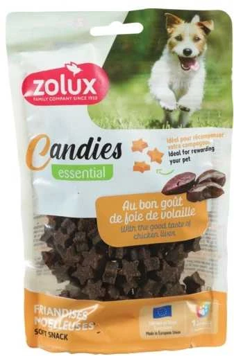 ZOLUX Minkšti dresūros skanėstai šunims CANDIES žvaigždės su kepenėlėmis 150g
