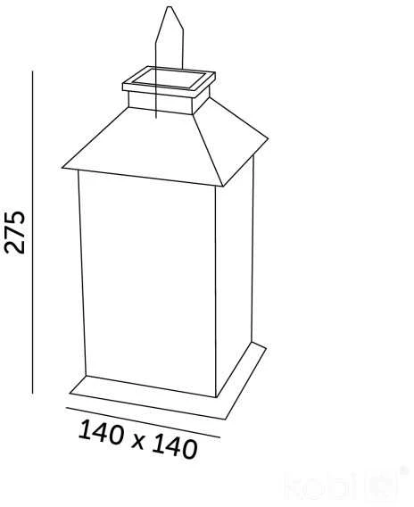 0,02W LED lauko šviestuvas su saulės baterija CANDELIO, baltas, 2700K, IP44