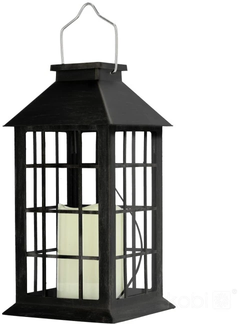 0,02W LED lauko šviestuvas su saulės baterija CANDELIO, juodas, 2700K, IP44
