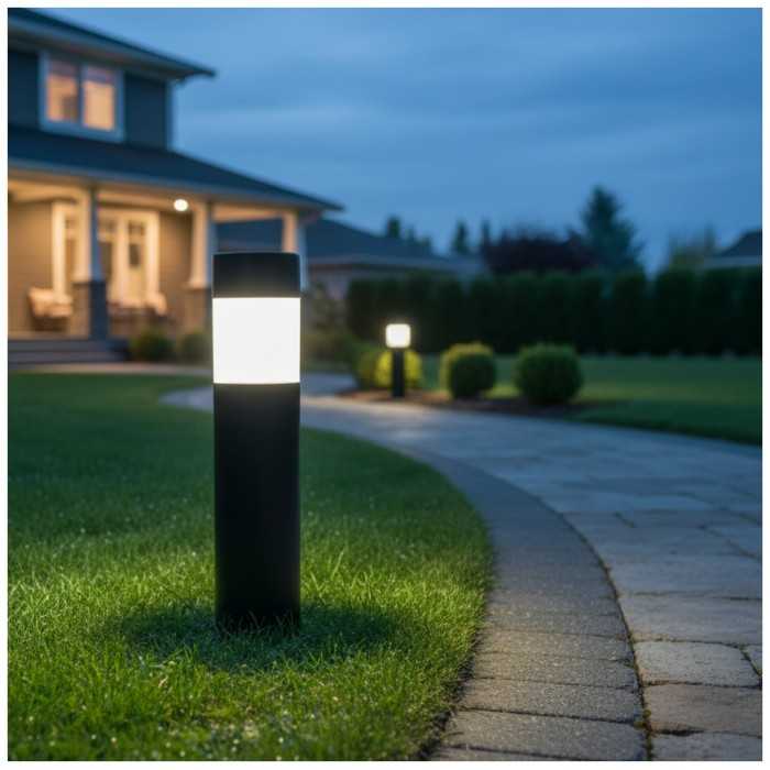 0,06W LED įsmeigiamas šviestuvas su saulės baterija AURORA, juodas, 4000K, IP44