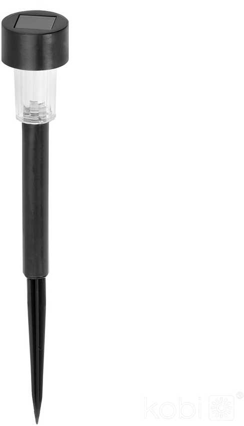 0,06W LED įsmeigiamas šviestuvas su saulės baterija ZEN, juodas, 6000K, IP44, 10vnt. pakuotė
