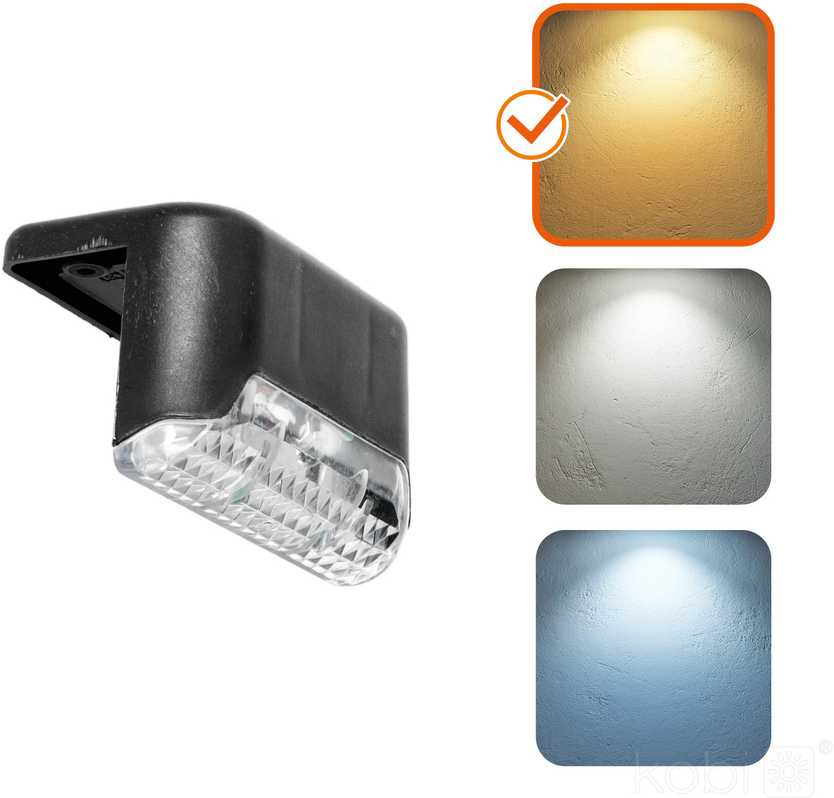 0,06W LED prožektorius su saulės baterija PHOTON, juodas, 3000K, IP44, 8vnt. pakuotė