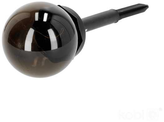 0,12W LED įsmeigiamas šviestuvas su saulės baterija GLOBE, juodos sp./tamsus gaubtas, 3000K, IP44