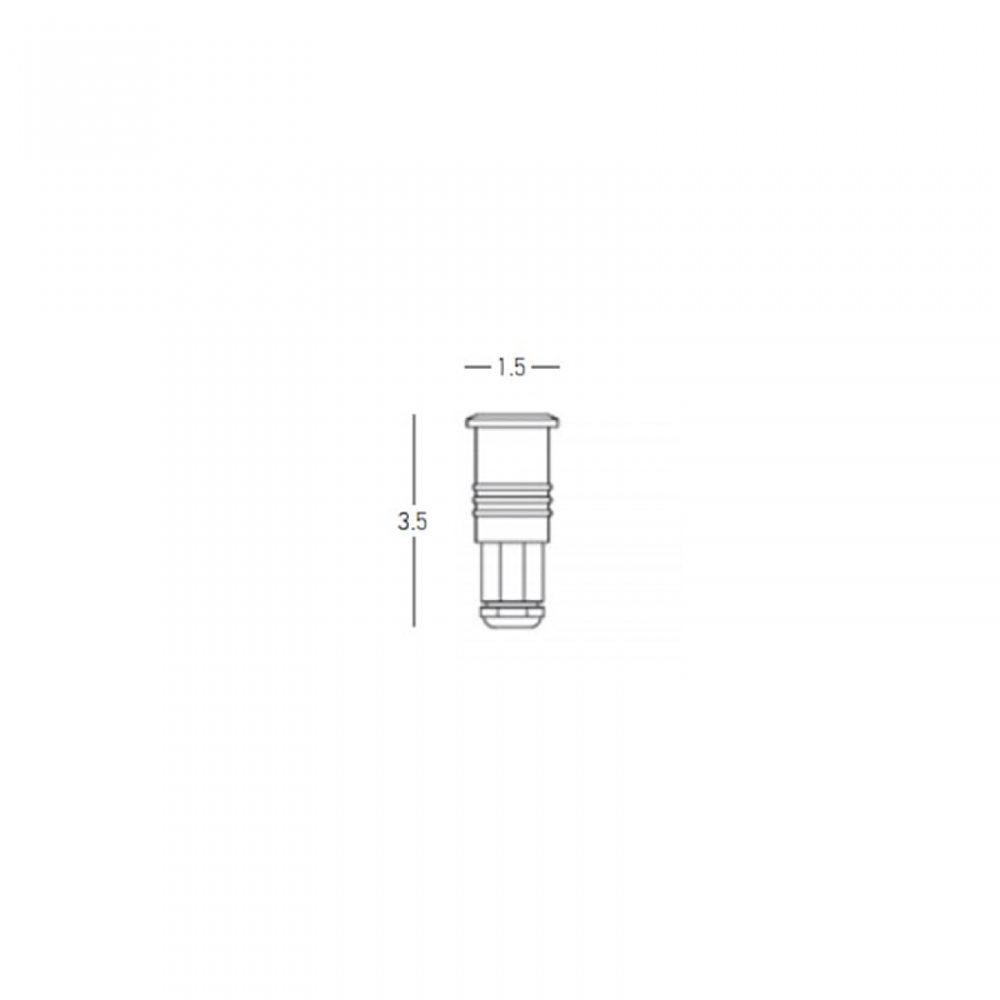 0,2W LED įleidžiamas į žemę šviestuvas, plieno sp., 3000K, IP68, E364