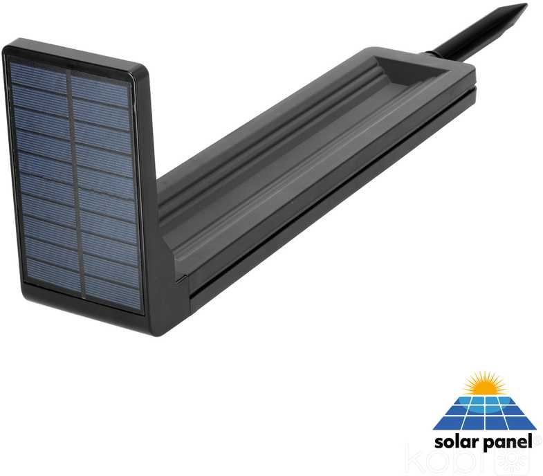 0,2W LED įsmeigiamas šviestuvas su saulės baterija SPIKE, juodas, 6500K, IP44