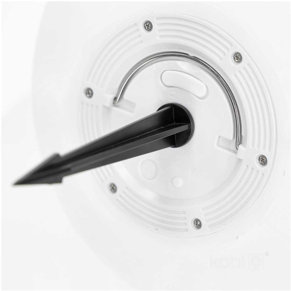0,2W LED įsmeigiamas šviestuvas su saulės baterija GARDEN BALL, baltas, RGB, IP65