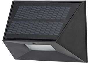 0,5W LED paviršinis lauko šviestuvas, juodas, 3000K, IP44, su saulės baterija