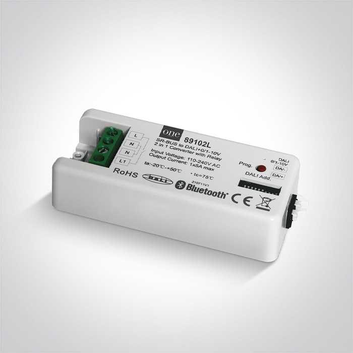 1 kanalo RF + BLUETOOTH/DALI/1-10V LED valdiklis, 89102L