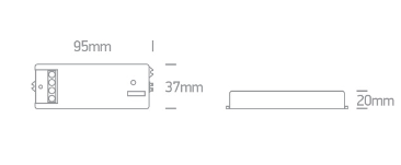 1 kanalo RF + BLUETOOTH/DALI/1-10V LED valdiklis, 89102L