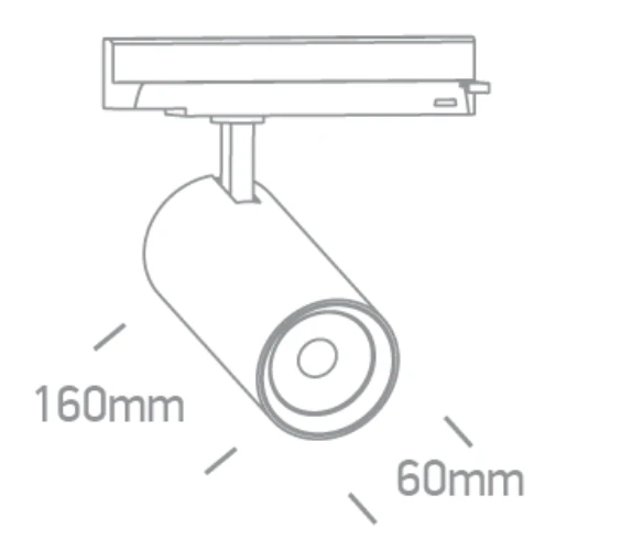 10/15/20W LED akcentinis šviestuvas į 3 fazių bėgelius, juodas, 3000/3500/4000K, 65606BT/B/V