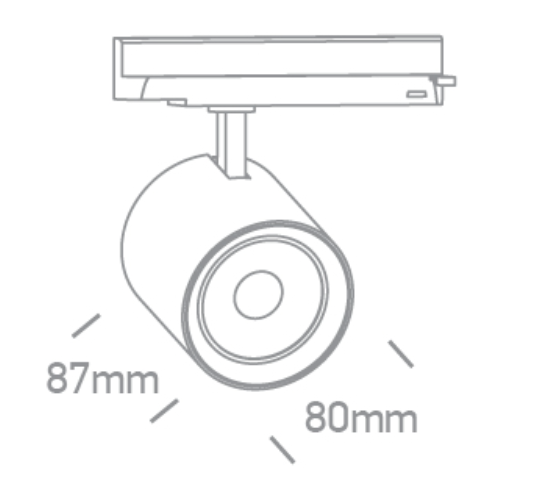 10/15/20W LED akcentinis šviestuvas į 3 fazių bėgelius, baltas, 3000/3500/4000K, 65634BT/W/V