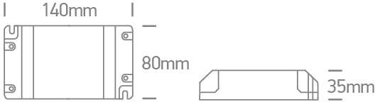 10-90W LED maitinimo šaltinis, 24V, DALI/PUSH, IP20, 89090VL