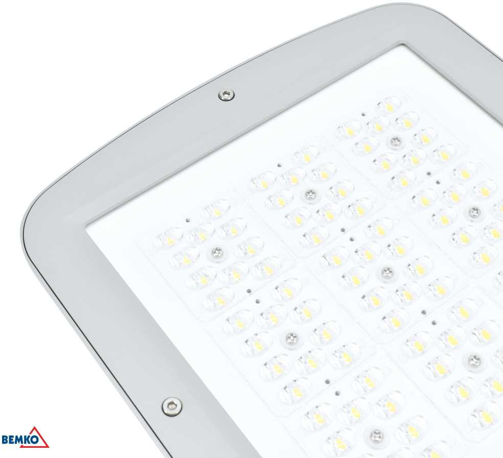 100W LED gatvės šviestuvas AVENUE, šviesiai pilkas, 4000K, IP66, 150°x78°