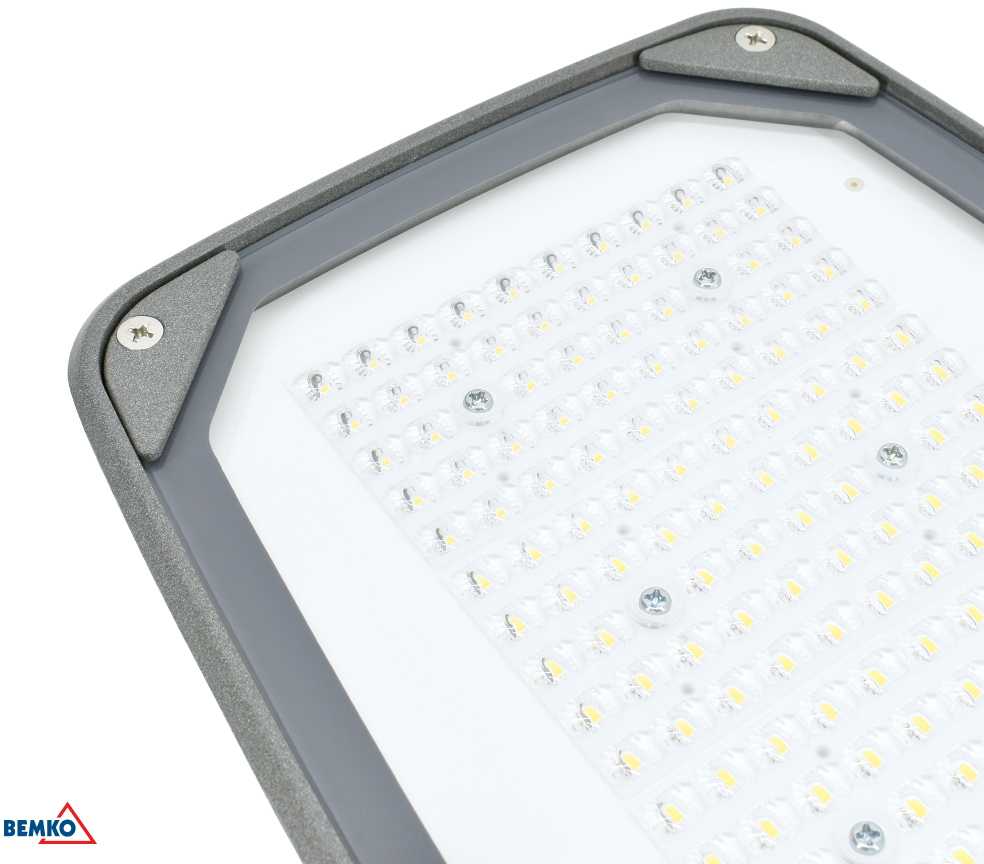 100W LED gatvės šviestuvas JAGER, pilkas, 4000K, IP66