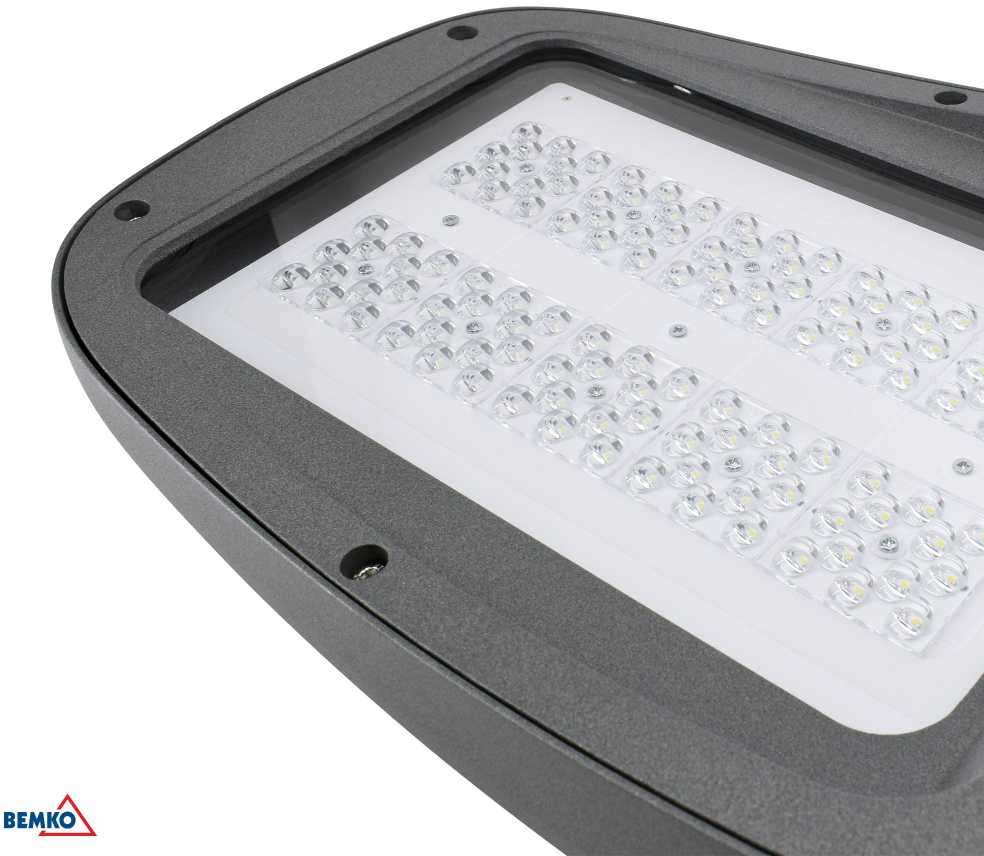 100W LED gatvės šviestuvas JASPER, pilkas, 6000K, IP66