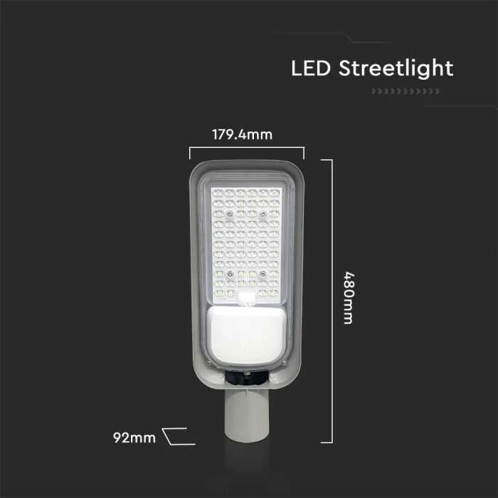 V-tac 100W LED gatvės šviestuvas, pilkas, 6500K