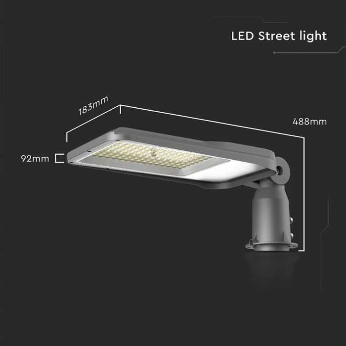 100W LED gatvės šviestuvas, pilkas, 6500K, SAMSUNG LED chip