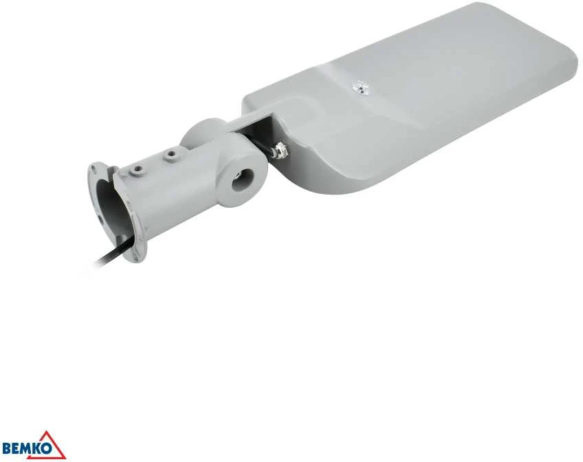 Bemko 100W LED gatvės šviestuvas su šviesos jutikliu JAZMIN, šviesiai pilkas, 4000K, IP65, 140°x70°