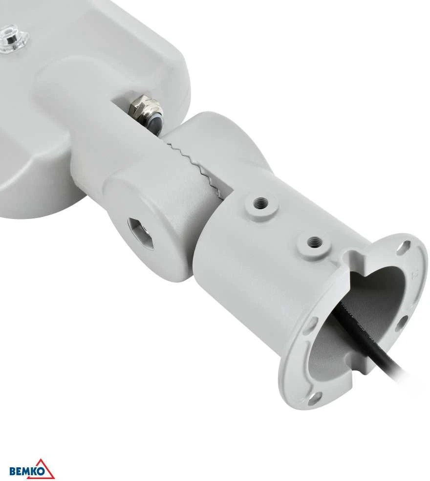 Bemko 100W LED gatvės šviestuvas su šviesos jutikliu JAZMIN, šviesiai pilkas, 4000K, IP65, 140°x70°