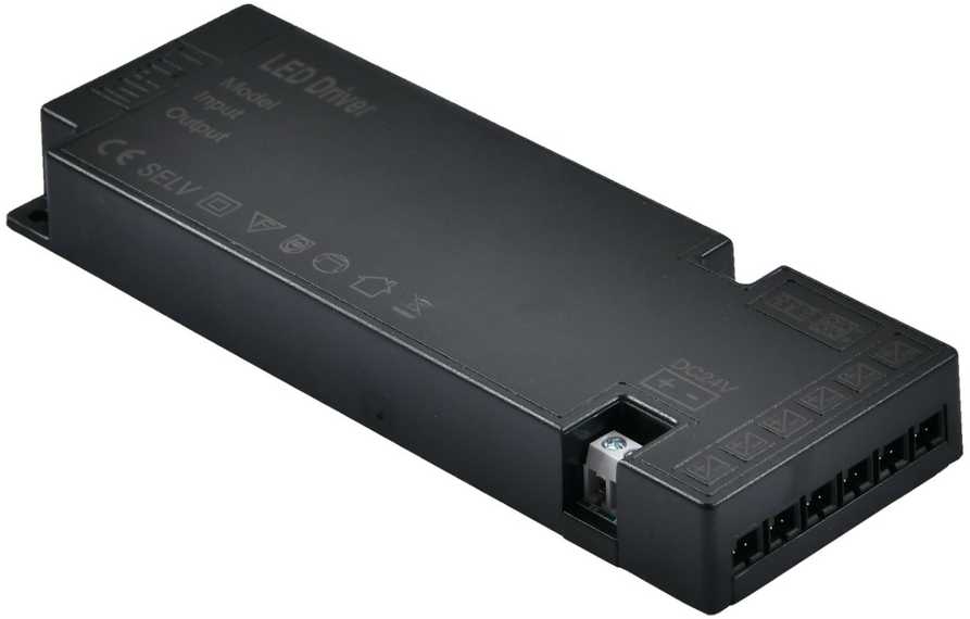100W LED maitinimo šaltinis, 12V, 8,3A, IP20, juodas