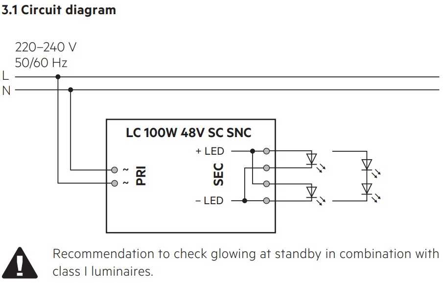 100W LED maitinimo šaltinis TRIDONIC, 48V, PWM