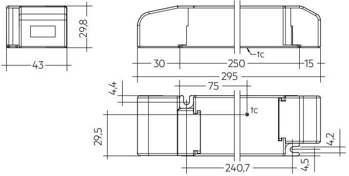 100W LED maitinimo šaltinis TRIDONIC, 48V, PWM