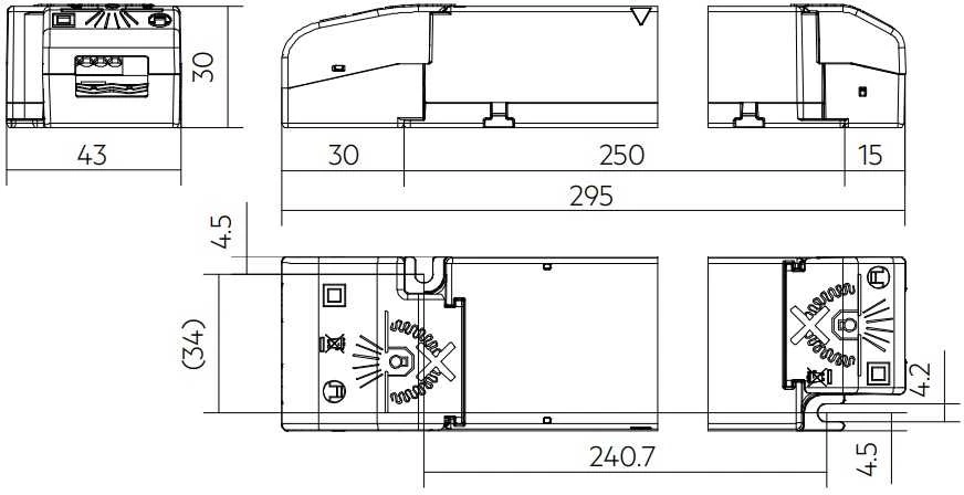 100W LED maitinimo šaltinis TRIDONIC LC ONE4ALL, 24V, DALI/PUSH