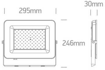 100W LED prožektorius, juodas, 3000/4000/6500K, IP65, 7028CD/B/V