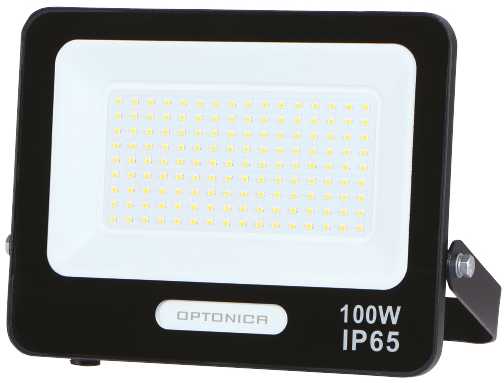100W LED prožektorius, juodas, 3000K