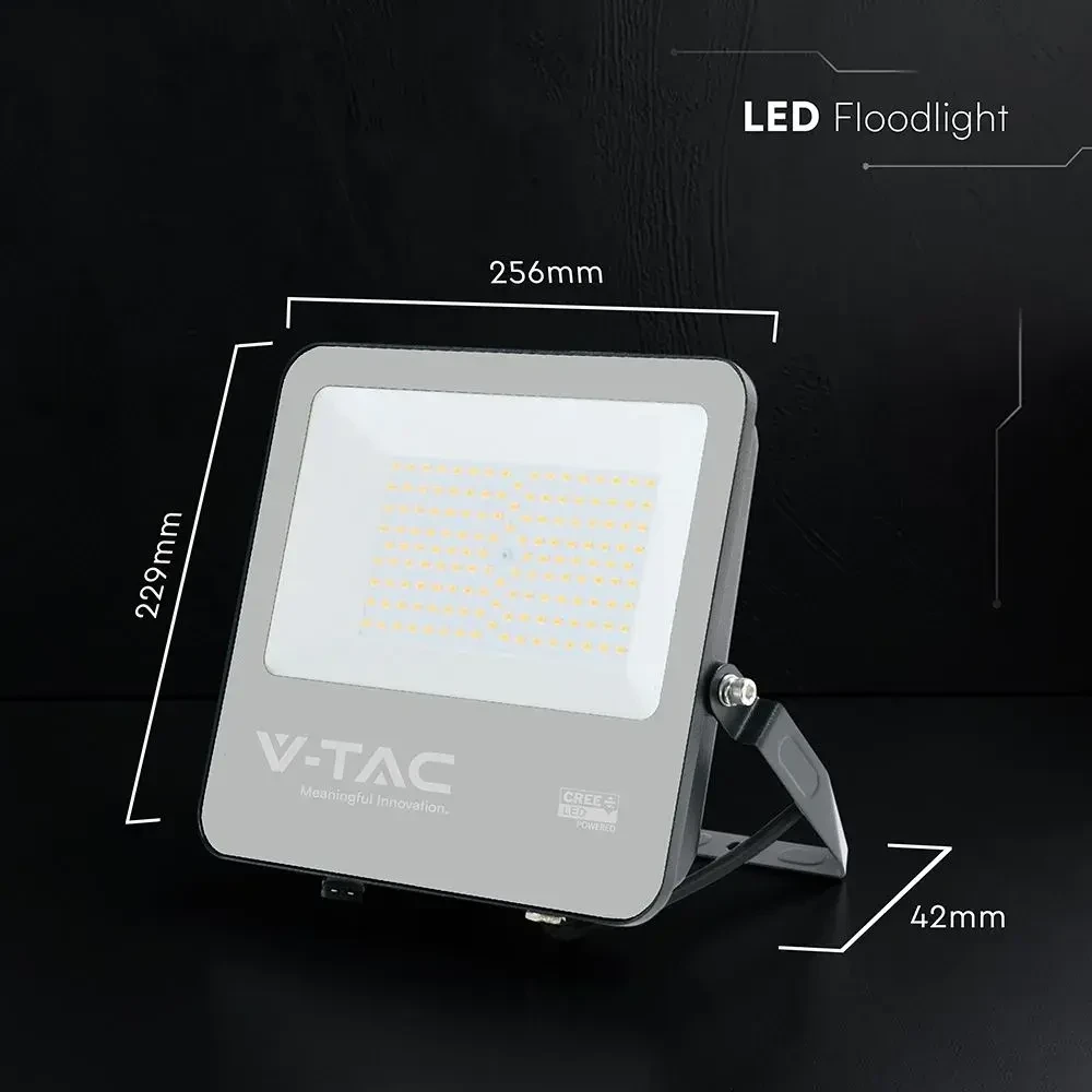 100W LED prožektorius, juodu korpusu, 6500K, CREE LED chip