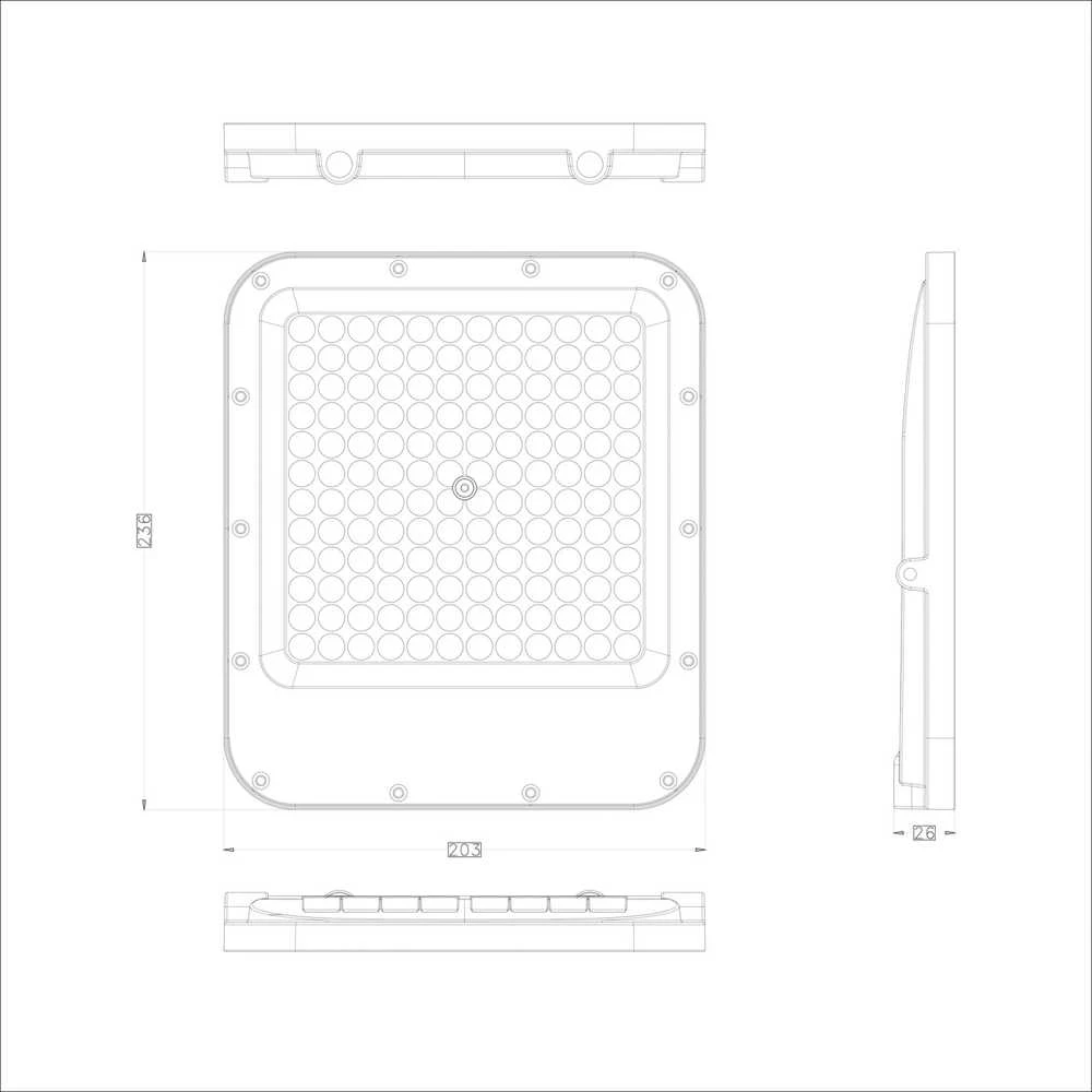 Pakabinamas šviestuvas 100W LED prožektorius TIMBO, pilkas, 4000K