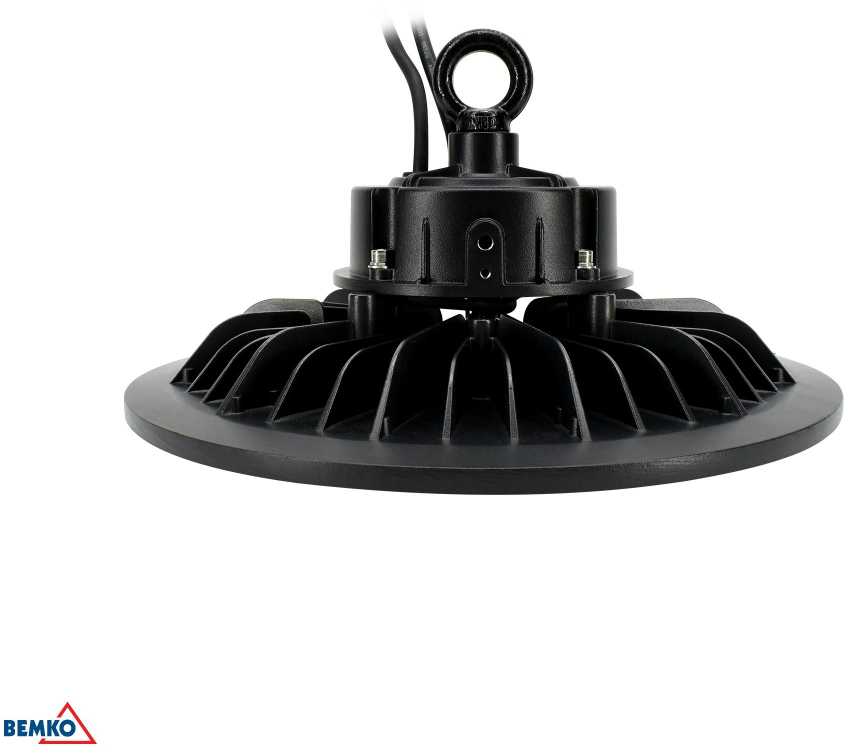 Bemko 100W LED UFO šviestuvas PARIT, juodas, 4000K, IP65, 90°