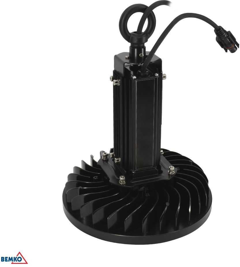 100W LED UFO šviestuvas ULTRAS, juodas, 4000K, IP65