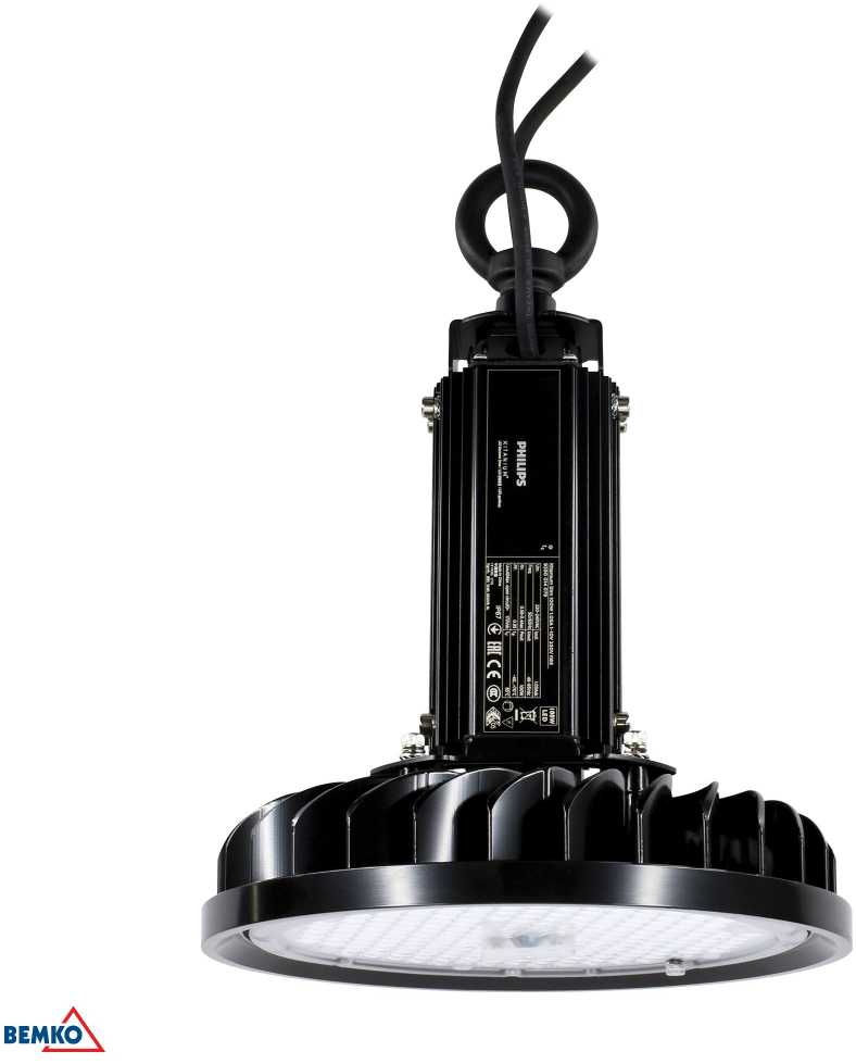 100W LED UFO šviestuvas ULTRAS, juodas, 4000K, IP65