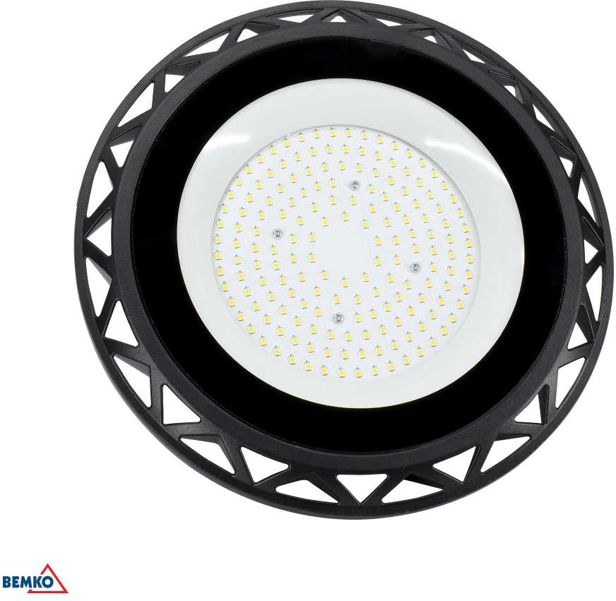 100W LED UFO šviestuvas VOYAGER, juodas, 6000K, IP65