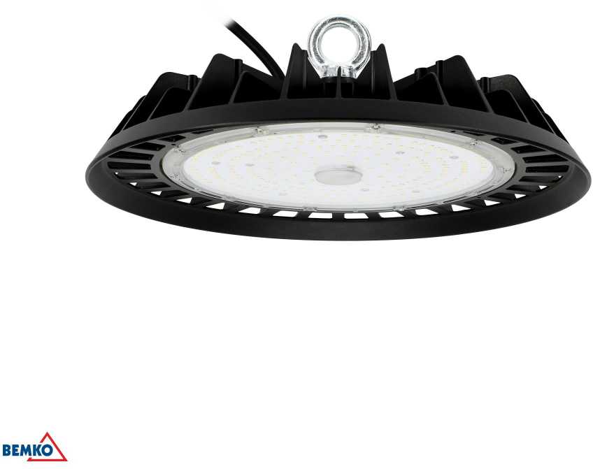 100W LED UFO šviestuvas VOYAGER, juodas, 4000K, IP65, 120°