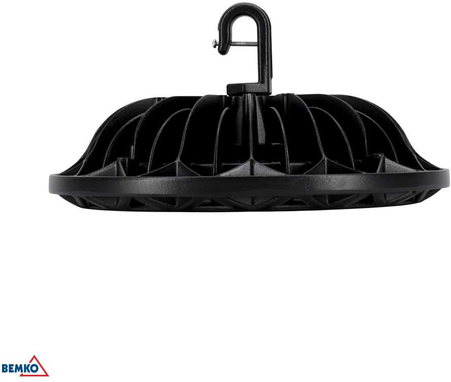 Bemko 100W LED UFO šviestuvas VOYAGER, juodas, 4000K, IP65, 110°