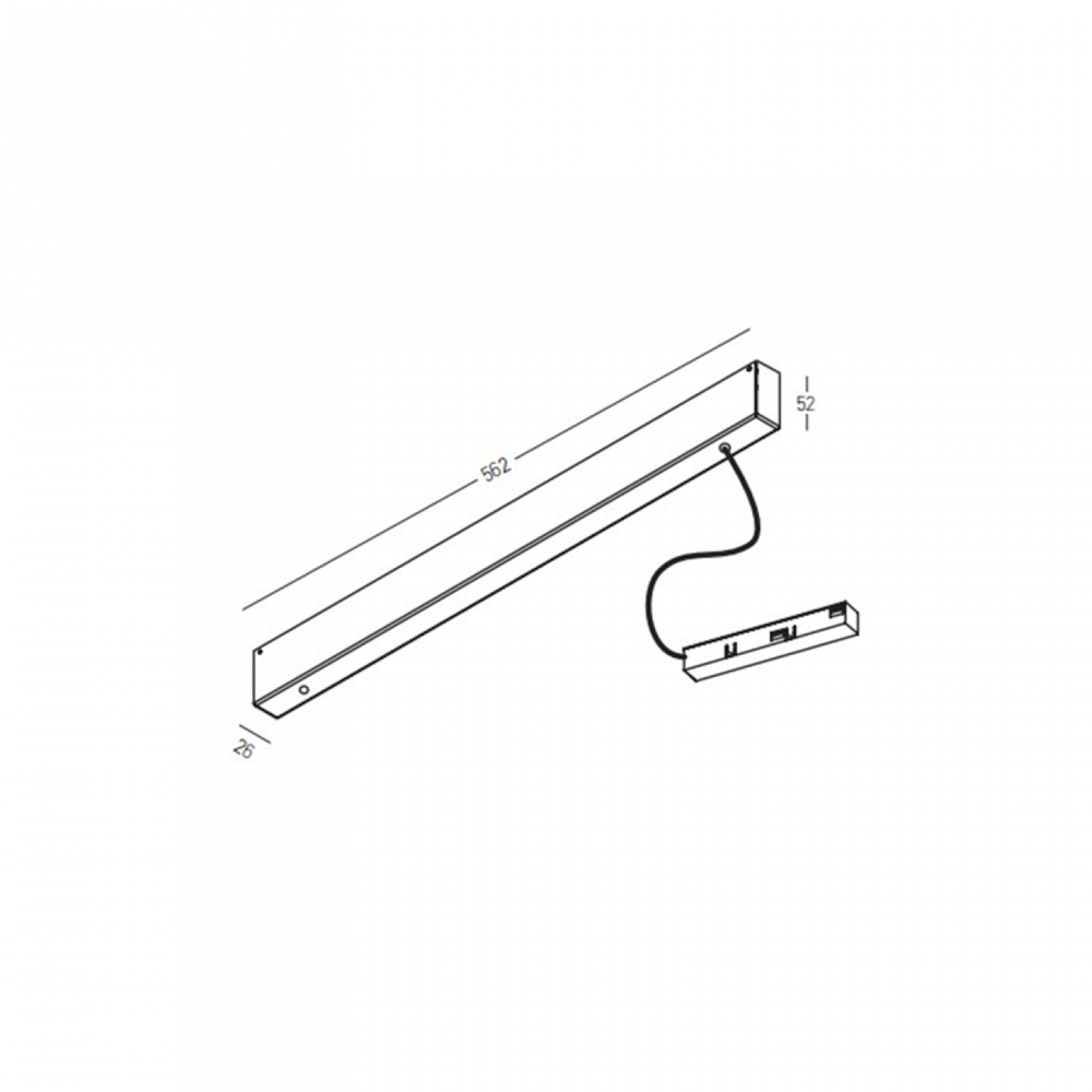 100W magnetinės sistemos ZAMBELIS MAGNETIC bėgelio - žiedo maitinimo šaltinis dėžutėje, 48V, juodas, 22284